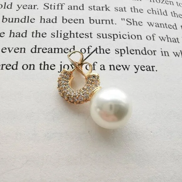 NEW KATE SPADE Showtime Pave Gold Drop Huggie Earrings - Picture 2 of 4